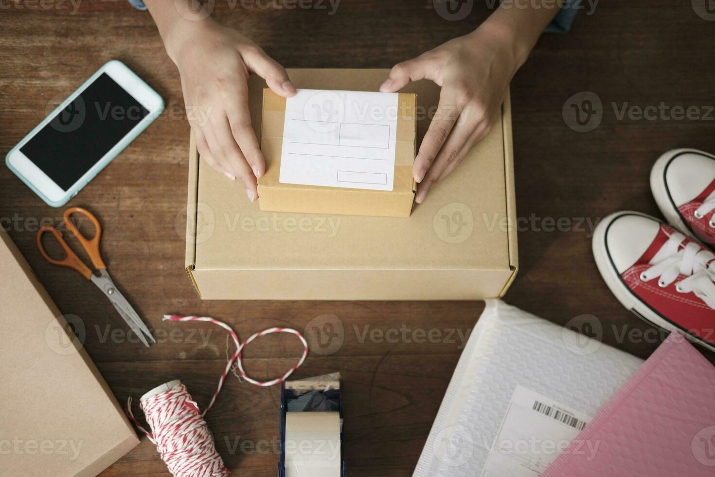 Online small business owner. photo