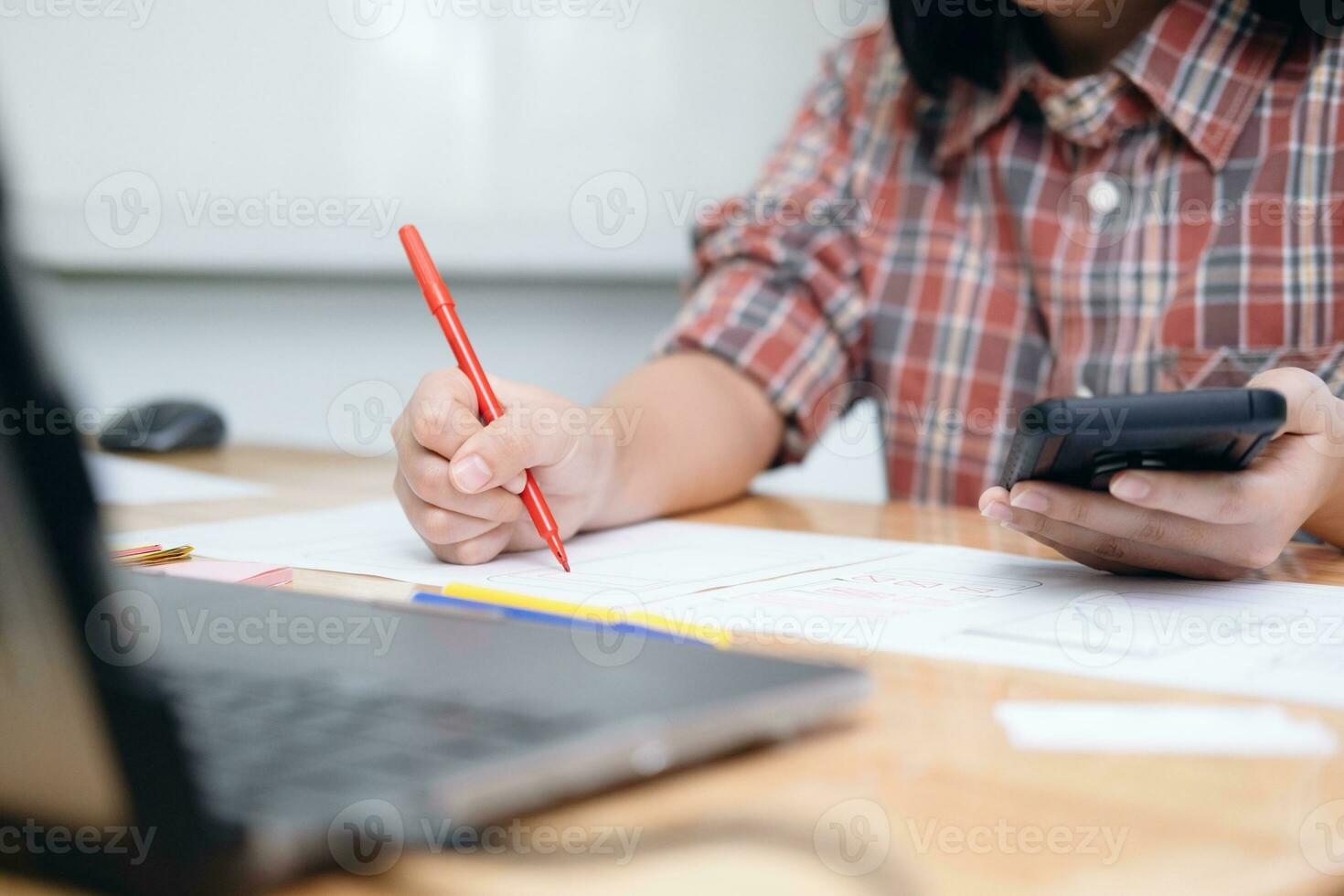 ux ui y programación desarrollo tecnología. foto