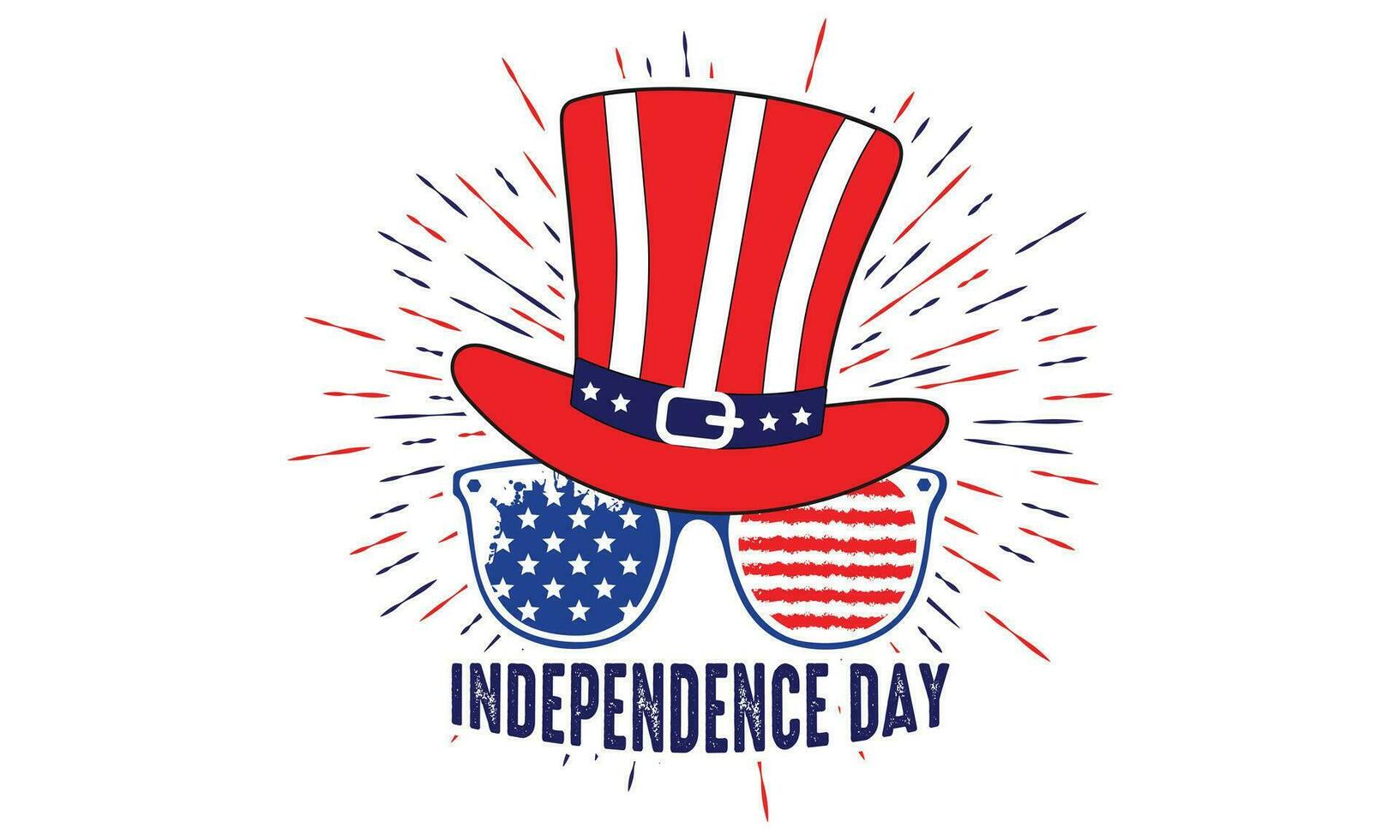 Fourth of July Independence Day America T shirt Design Vector Illustration. Happy Independence day USA 4 th July in United States of America. Vector illustration. EPS 10