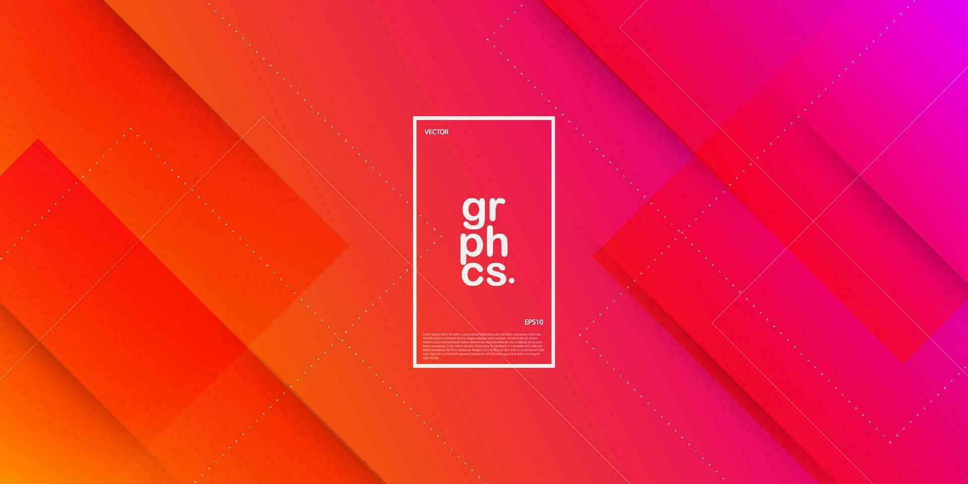 Colorful overlap square abstract geometric background with gradient color purple,orange and pink combination soft color on background. Eps10 vector