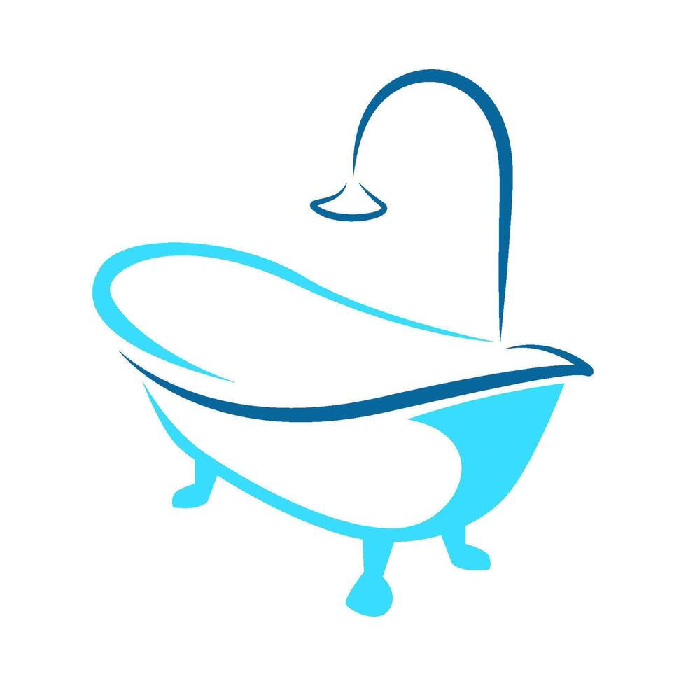 bañera logo icono diseño vector