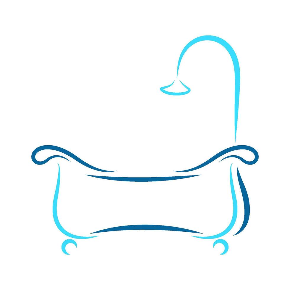 bañera logo icono diseño vector