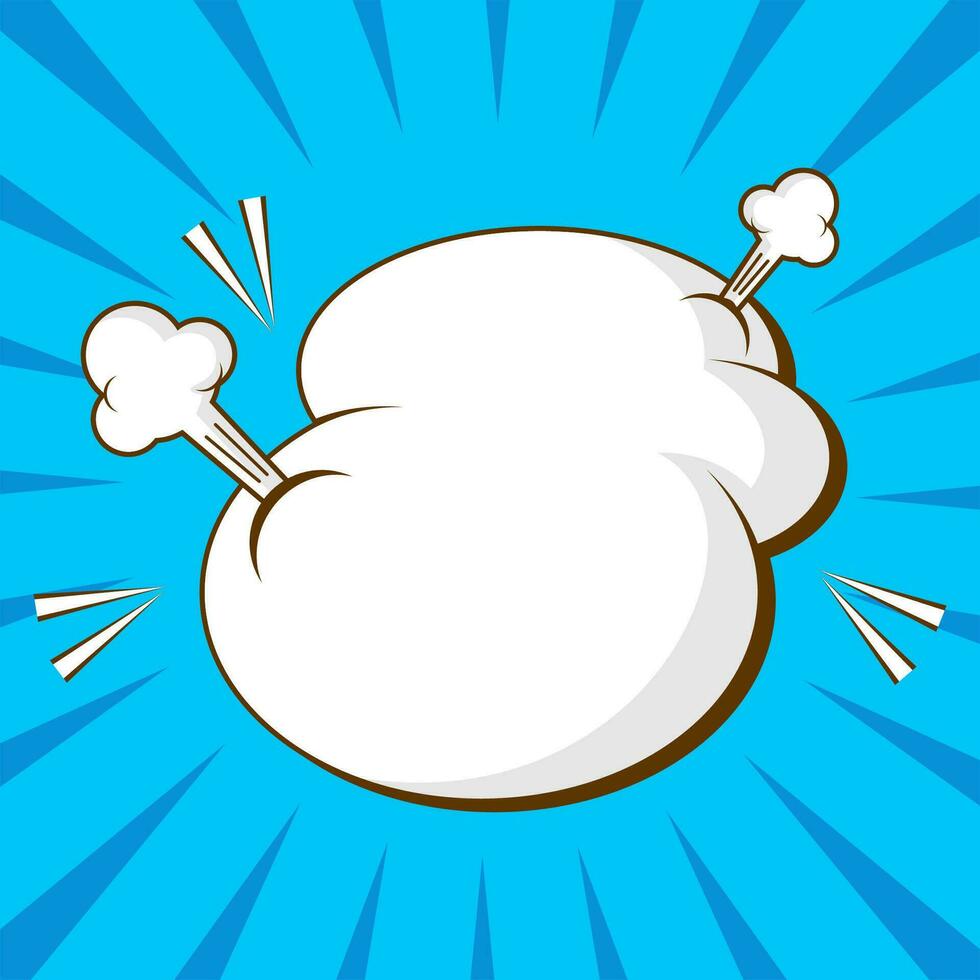 Comic blue with cloud background vector