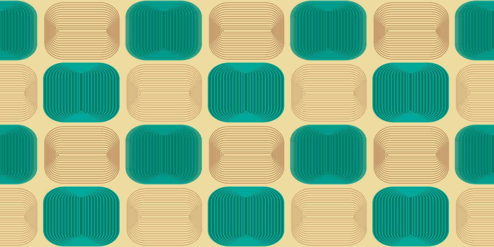 Seamless pattern abstract vector background golden elements squares rectangles on orange background. eps10 vector