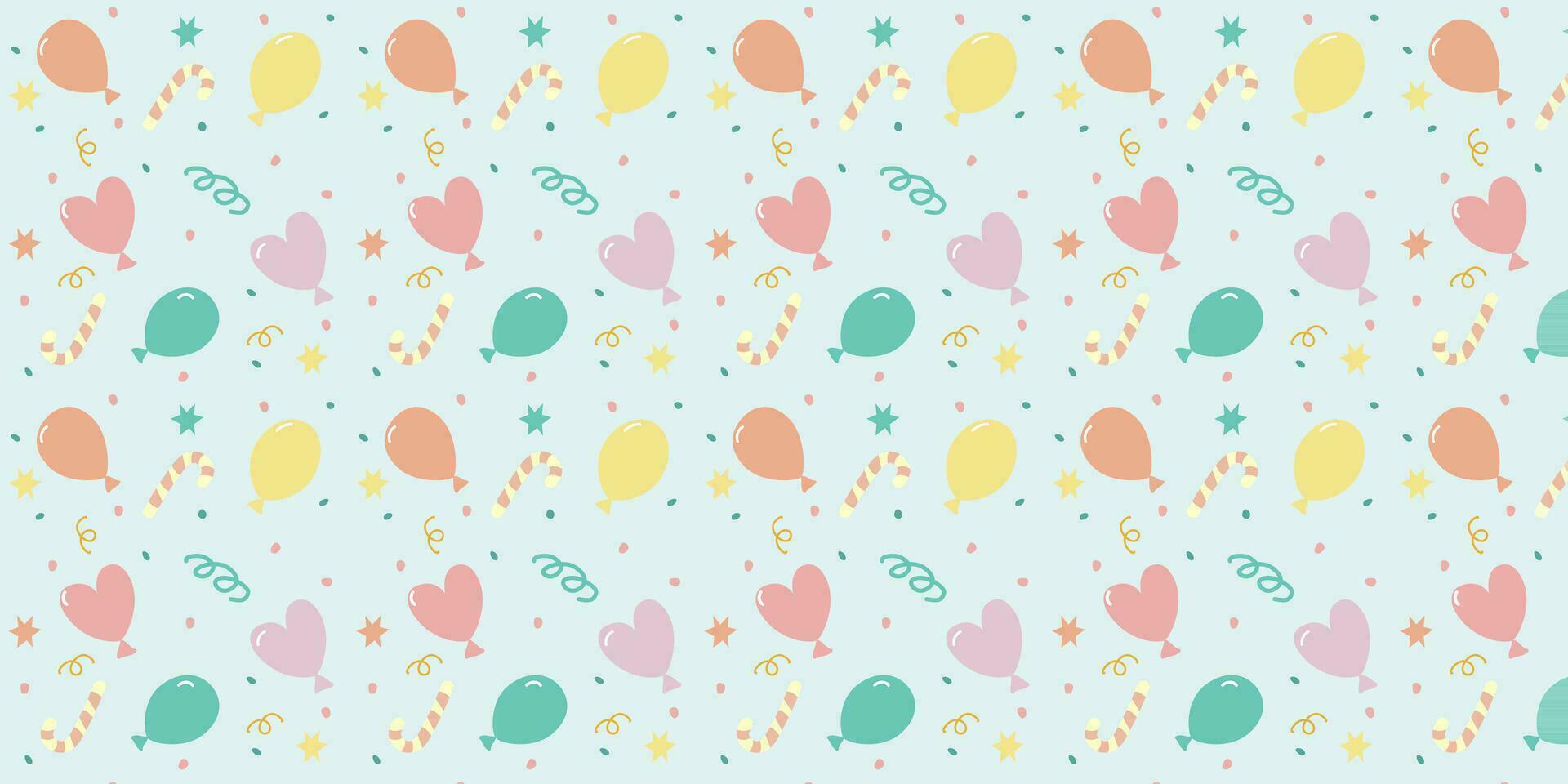 Seamless pattern vector background sun, heart, stars, flowers, lips, romance, valentine, childish. eps10 vector