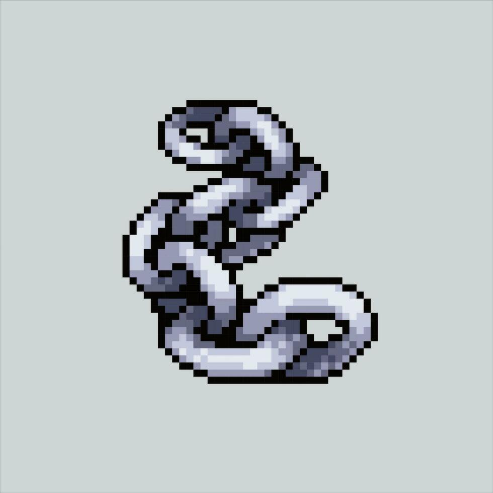 Pixel art illustration chain. Pixelated chain tools. Chain pixelated for the pixel art game and icon for website and video game. old school retro. vector