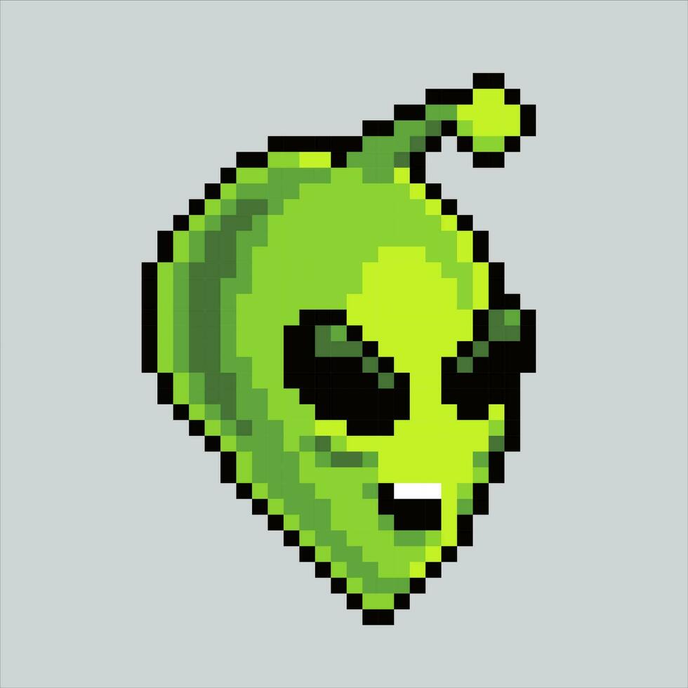 píxel Arte ilustración OVNI extraterrestre icono. pixelado extraterrestre. verde extraterrestre emoji icono pixelado para el píxel Arte juego y icono para sitio web y vídeo juego. antiguo colegio retro vector