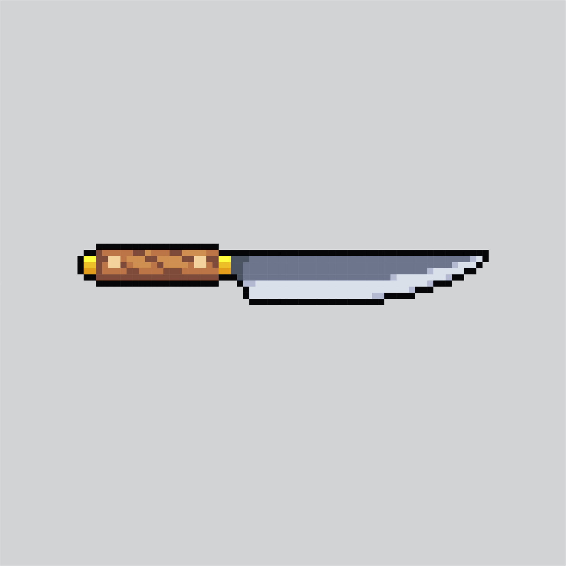 Pixel art illustration knife. Pixelated knife tools. Knife weapon and ...