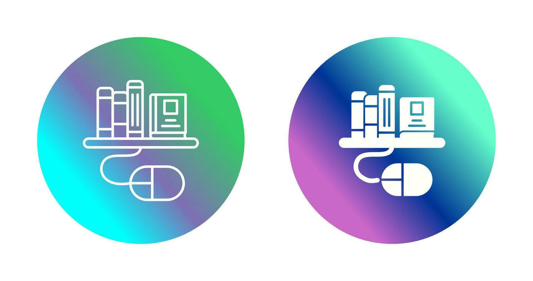 Digital Library Vector Icon
