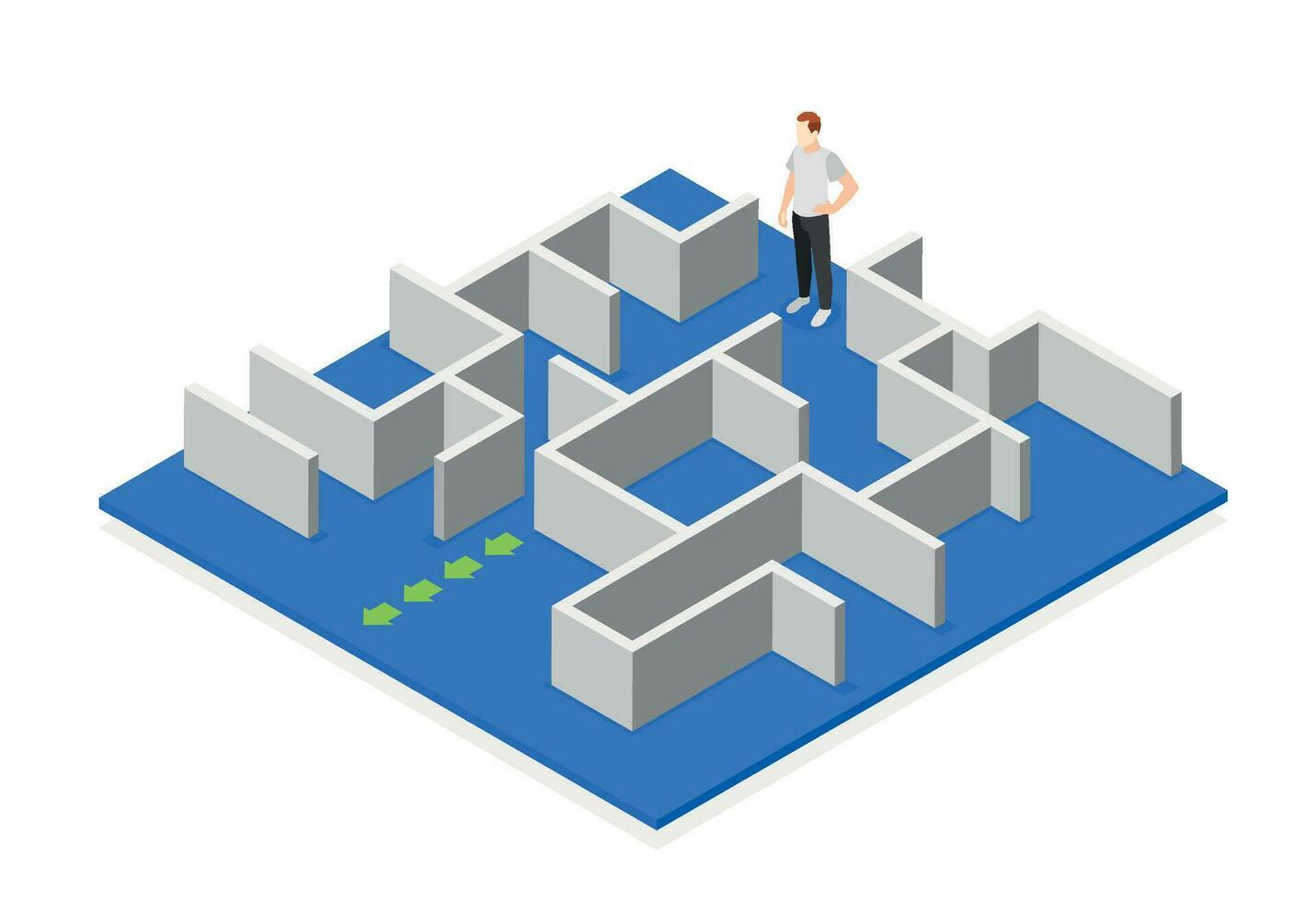 Decision Making Concept Isometric vector