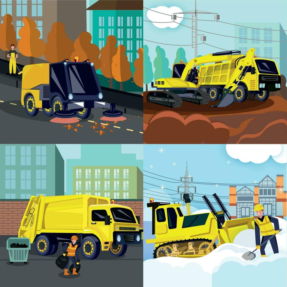 Municipal Transport Works Compositions vector