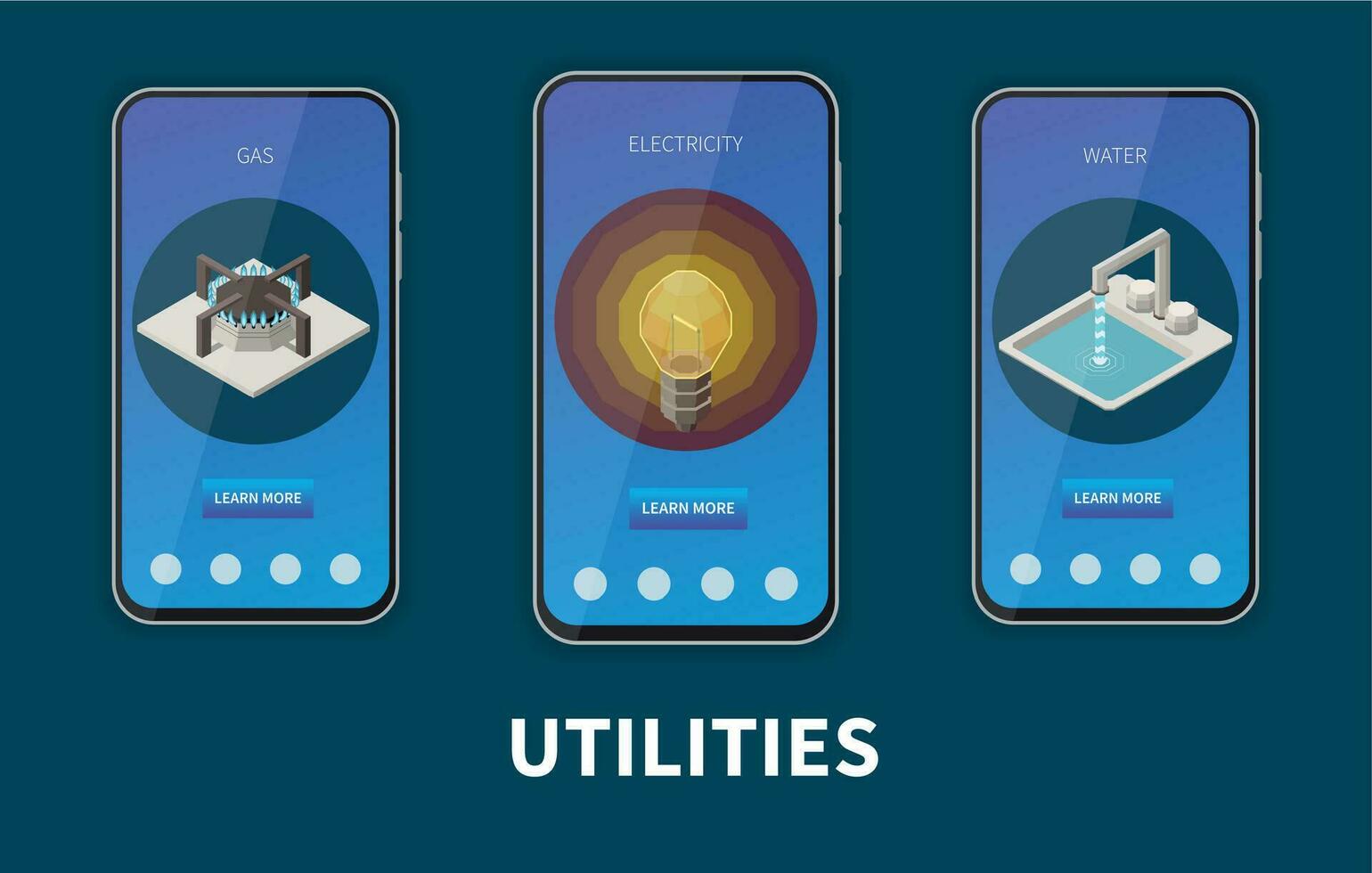 Utility Payments Set vector