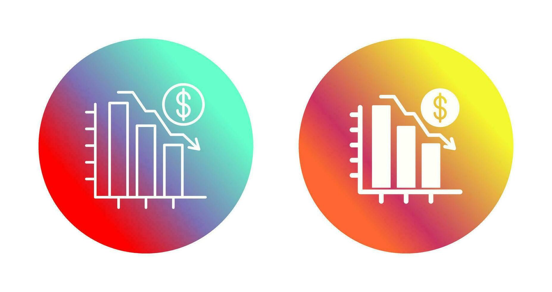 Chart Down Vector Icon