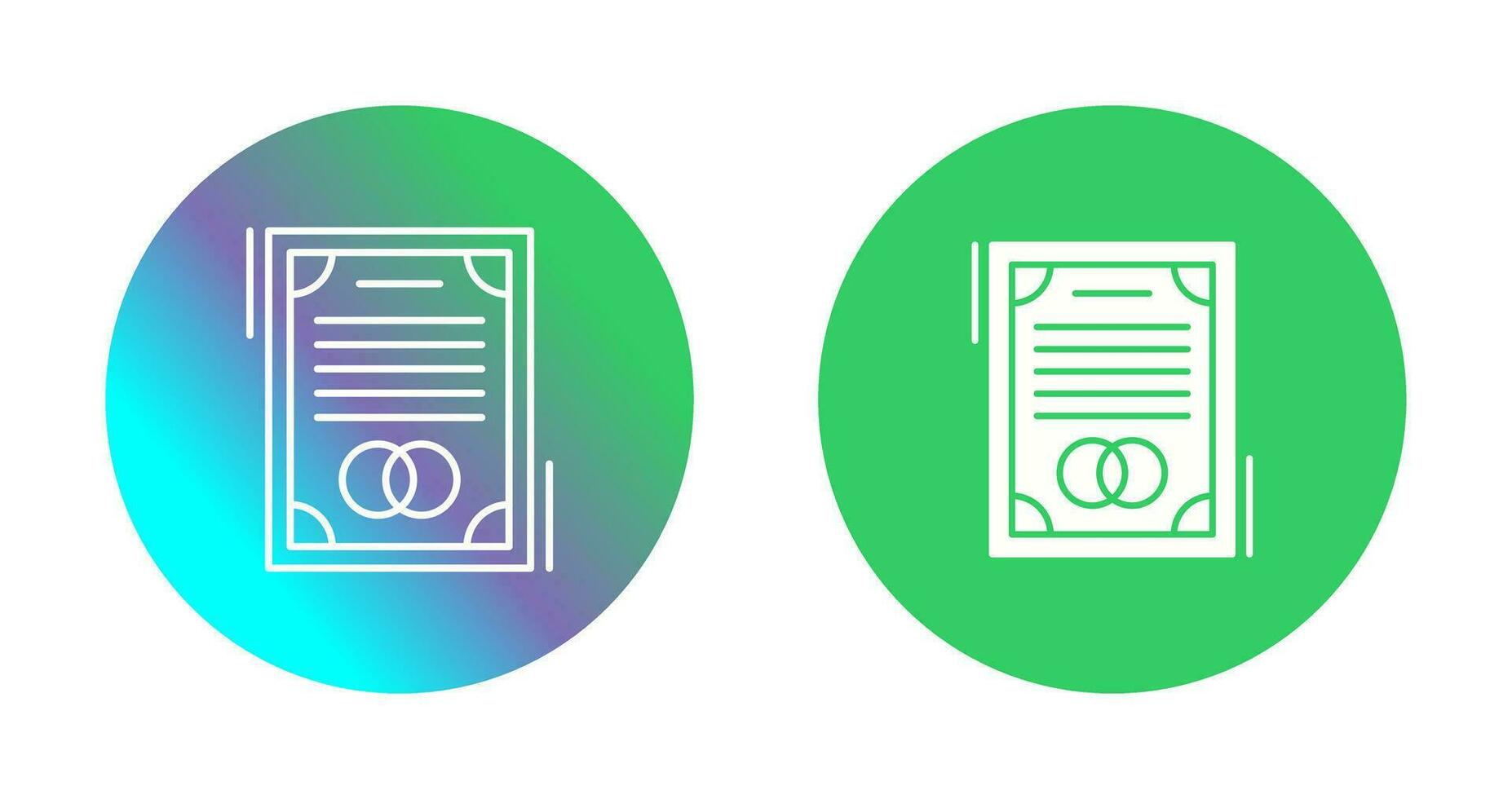 Wedding Contract Vector Icon