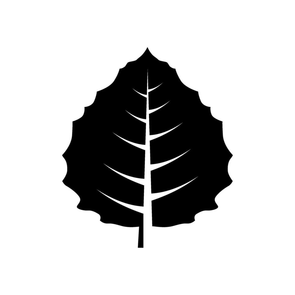aspen leaf flat style vector icon
