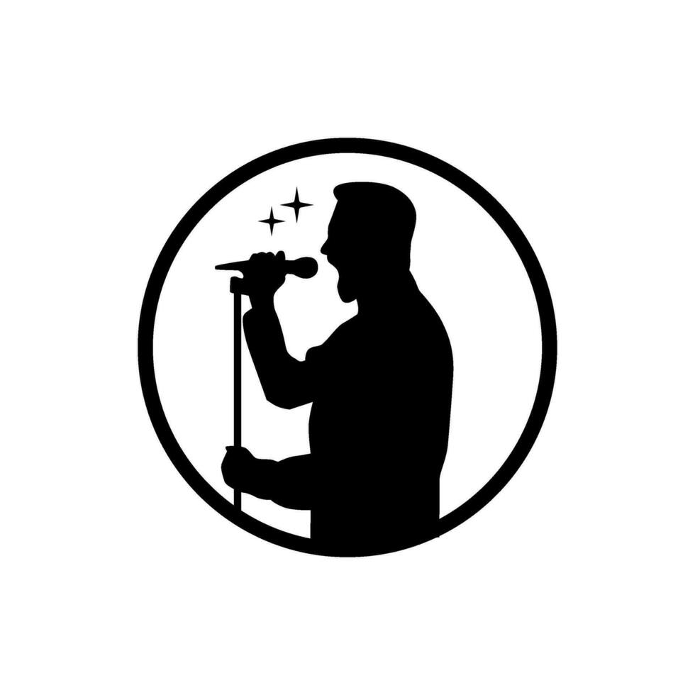 singer vector logo template