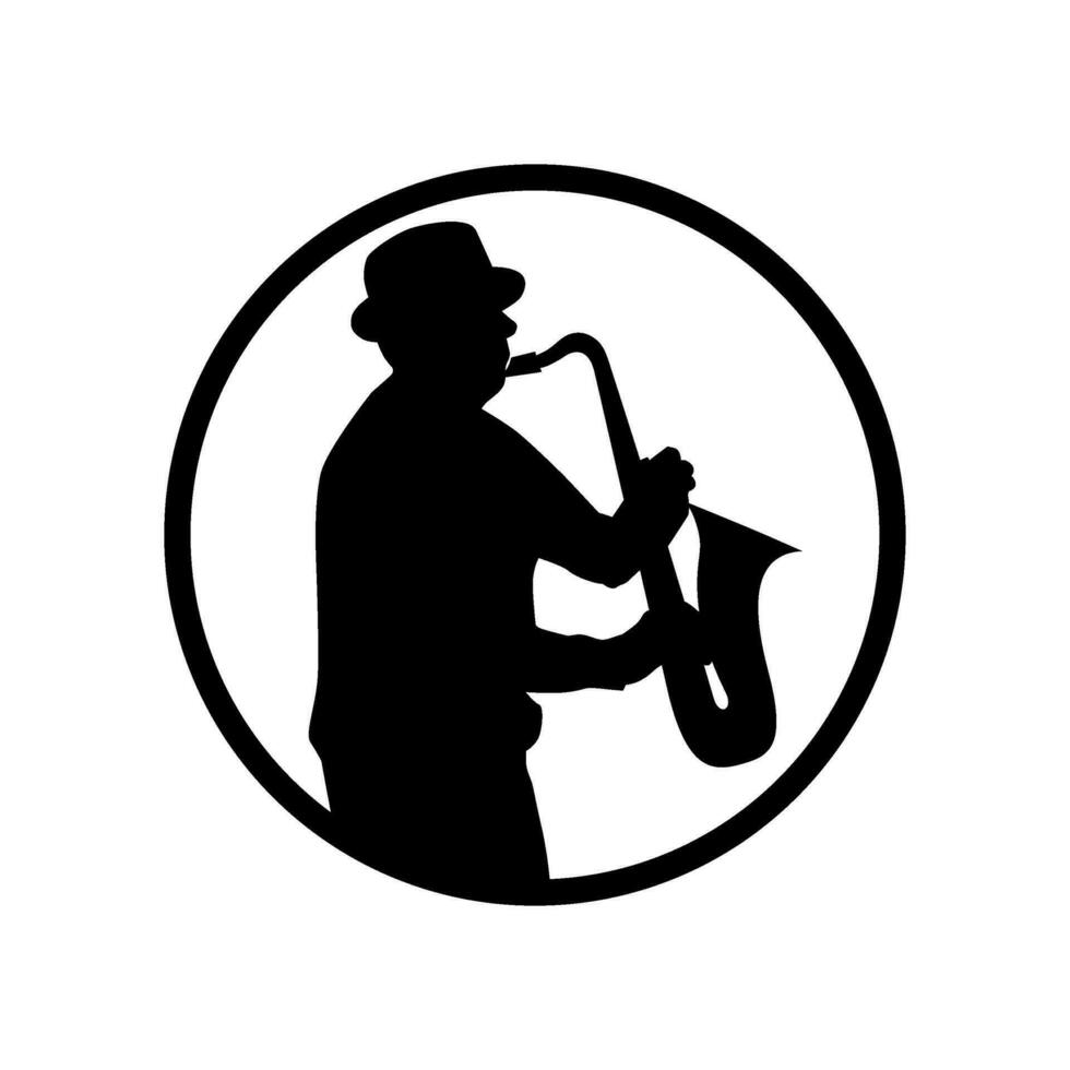 logotipo de la música jazz vector