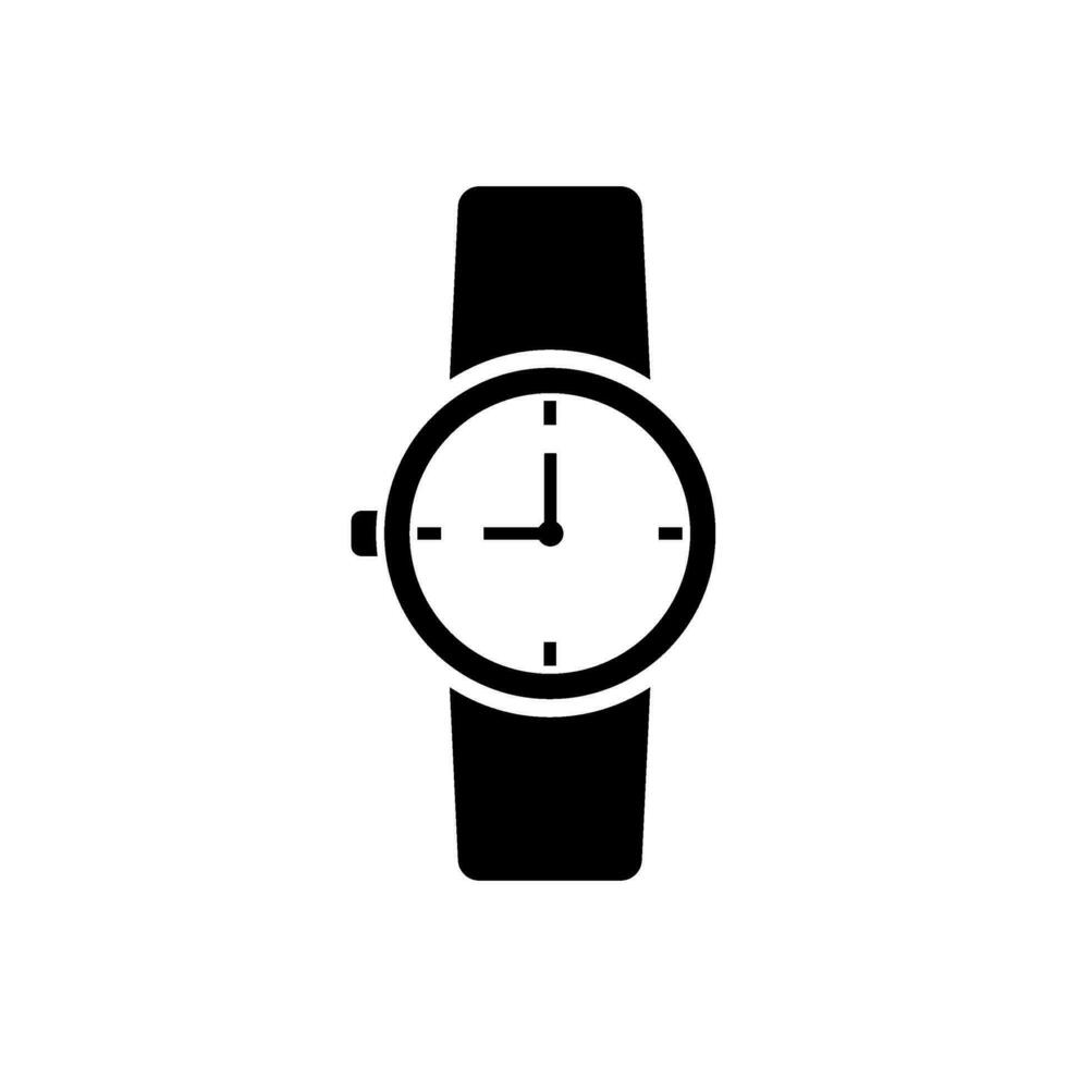 mano reloj plano estilo vector icono