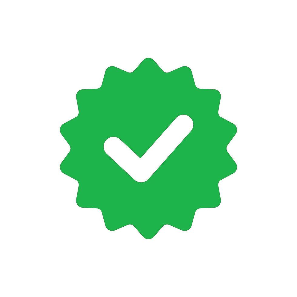 Green check mark icon vector