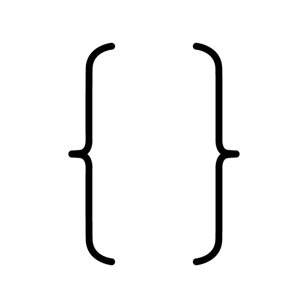 Curly bracket vector icon