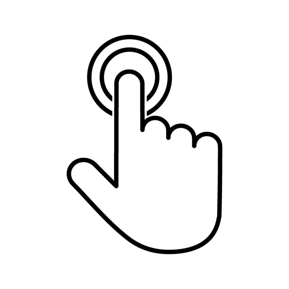 touch outline vector icon