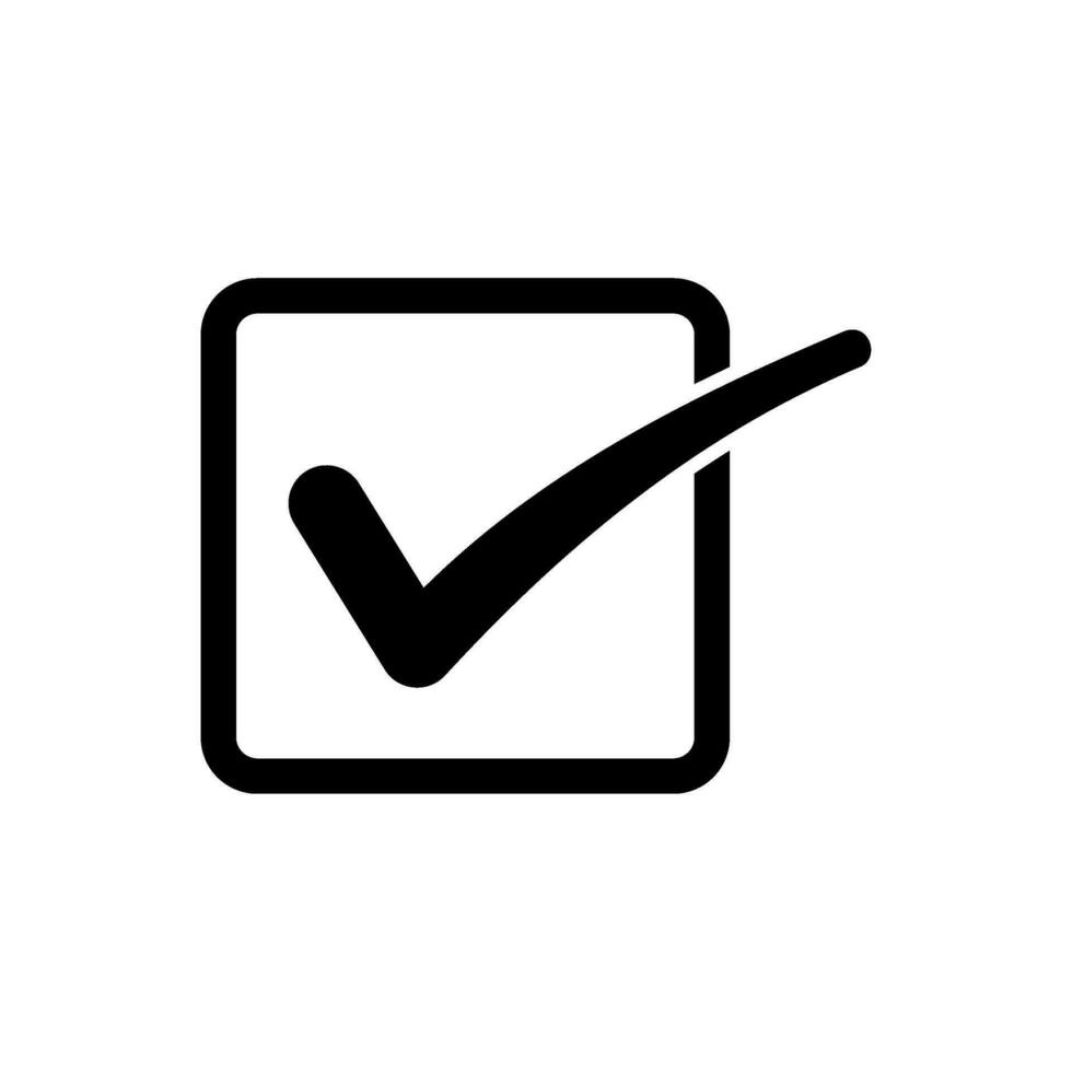 cheque marca en caja icono vector