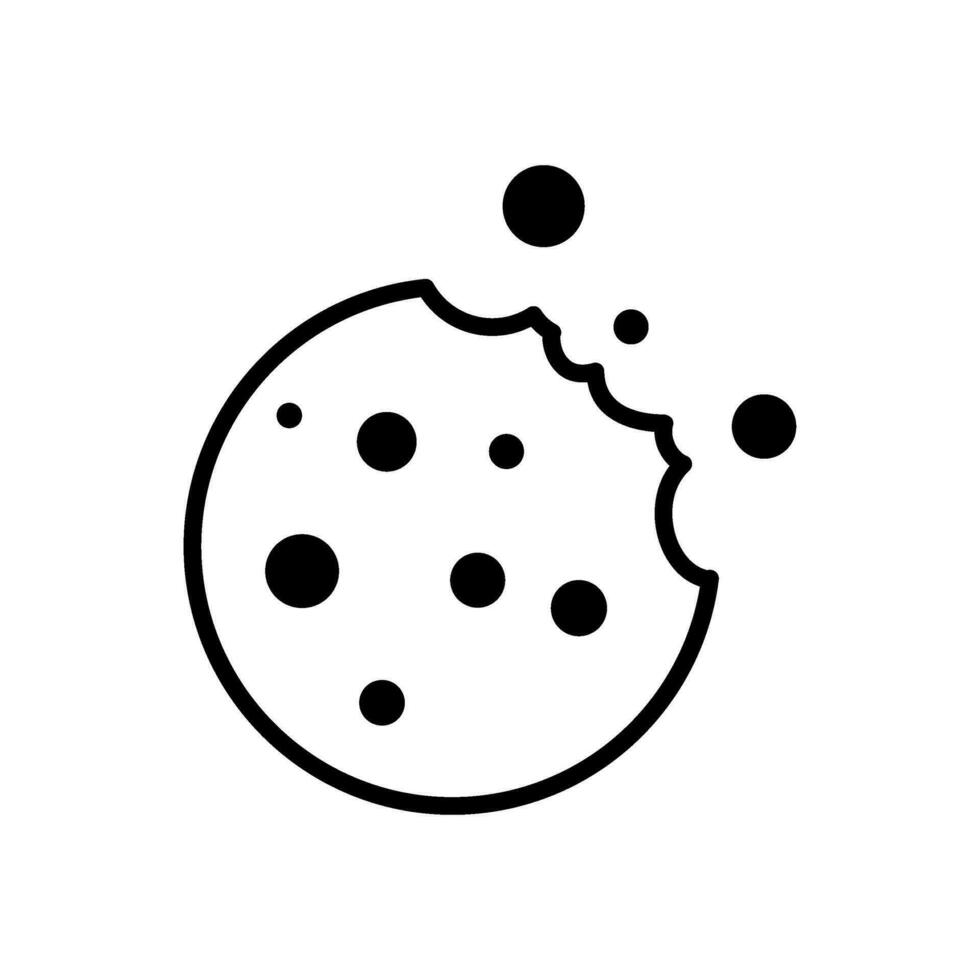 Cookie outline style icon vector