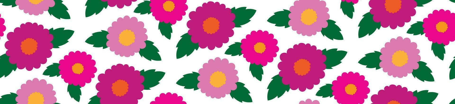 flores floral plano vector modelo loseta sin costura repetir ilustración diseño