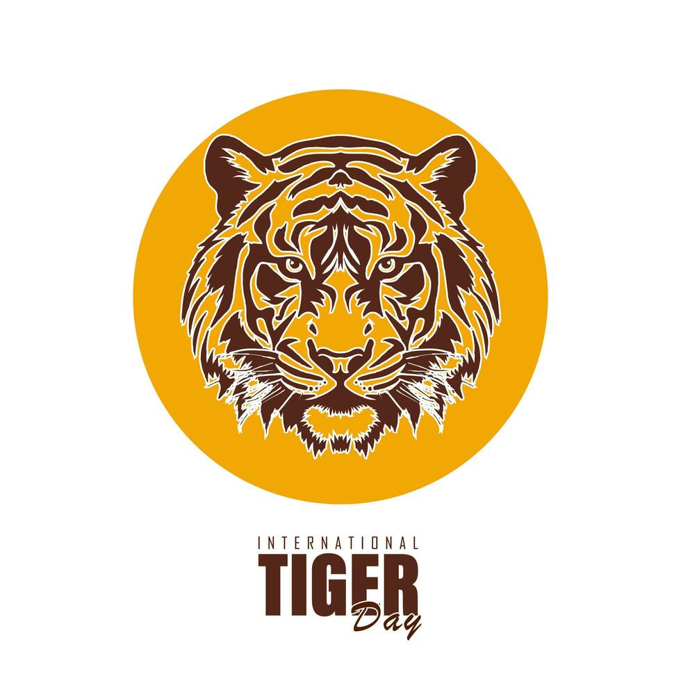 internacional Tigre día, vector ilustración