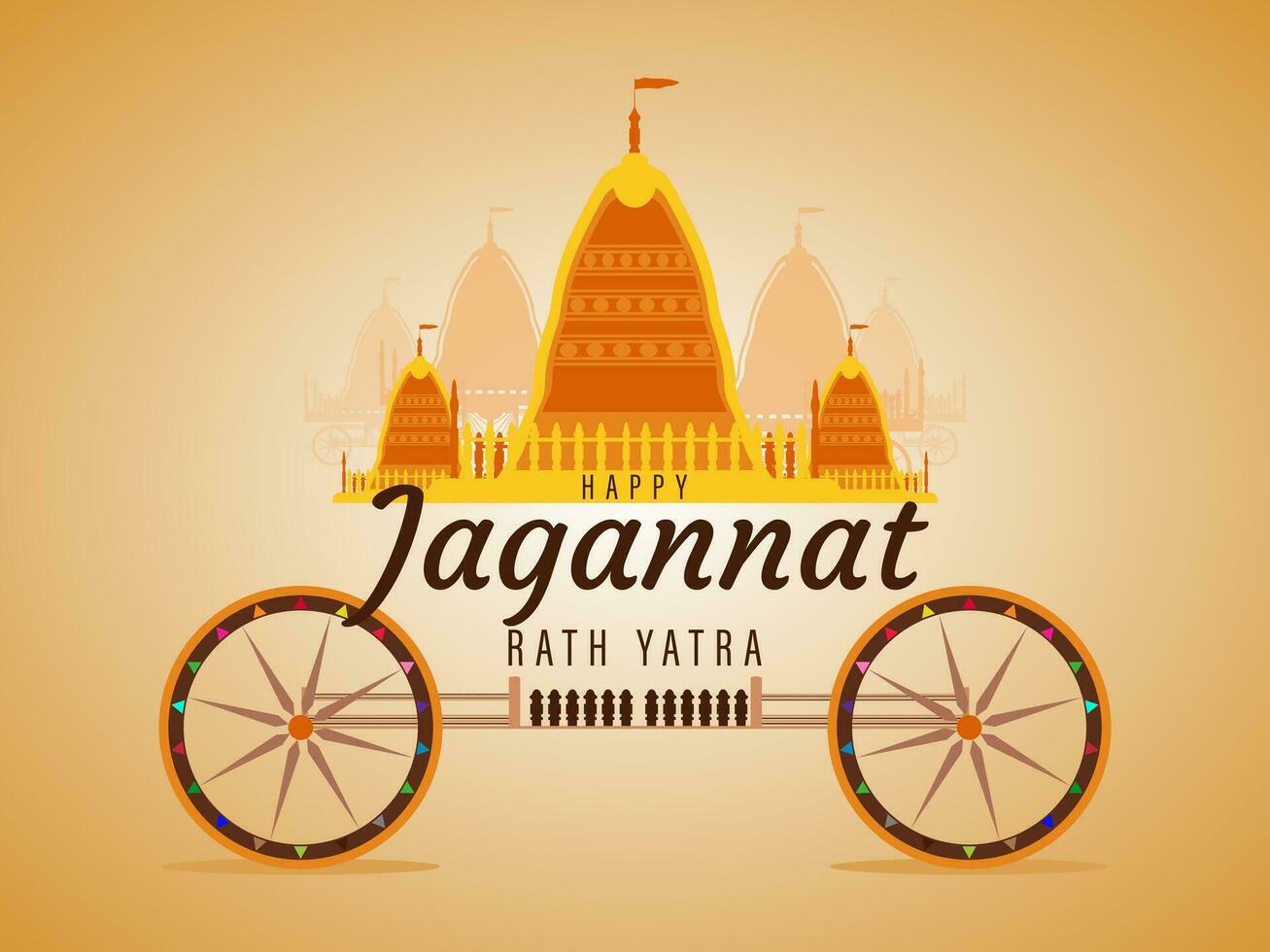 Jagannath Rath Yatra, Vector illustration