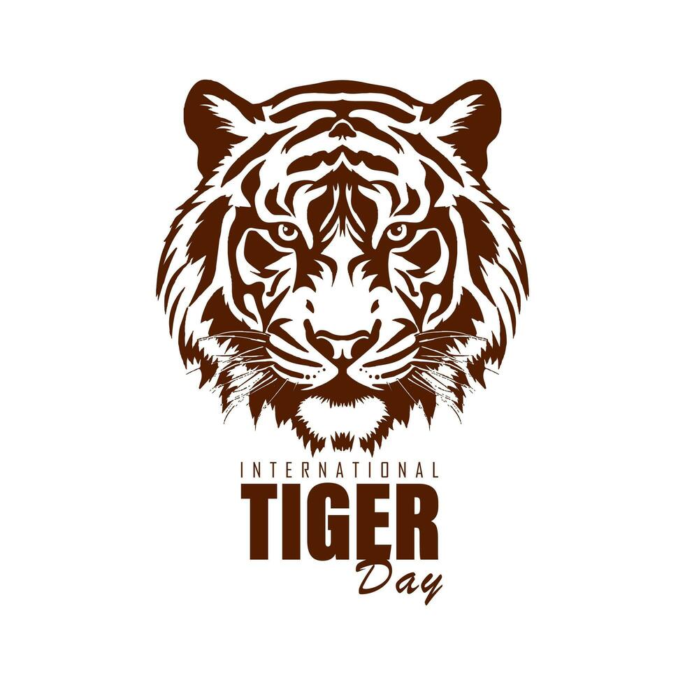 internacional Tigre día, vector ilustración