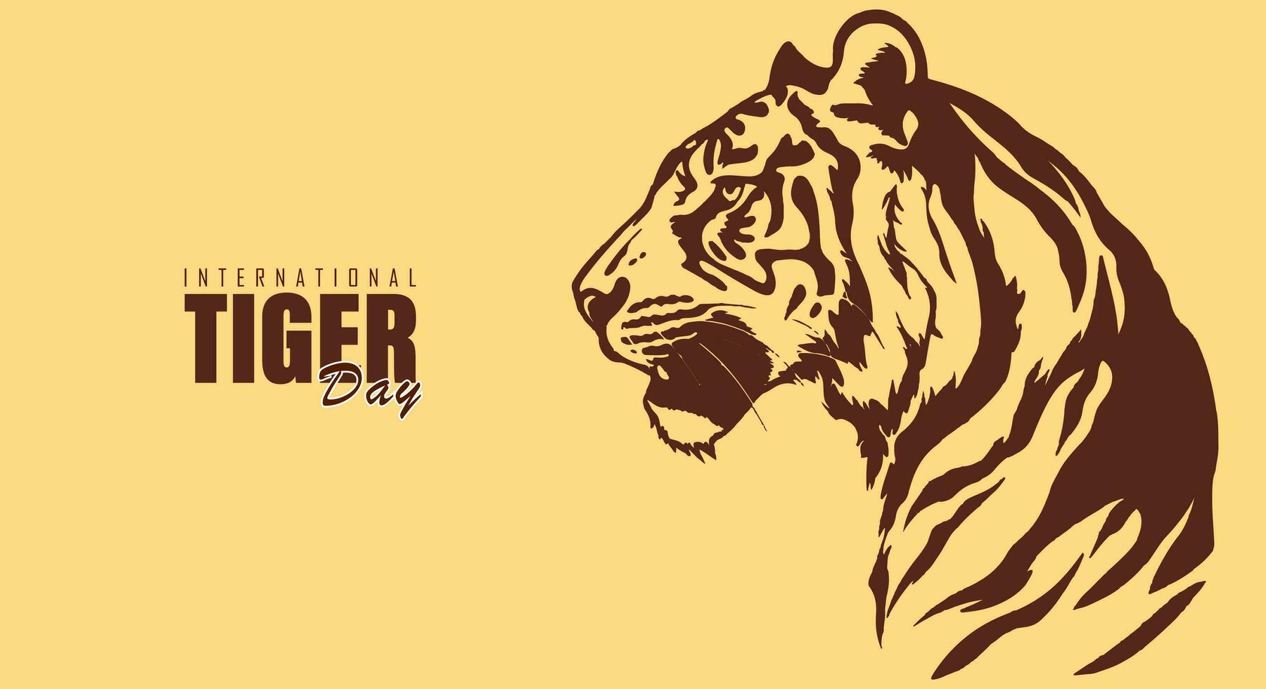 internacional Tigre día, vector ilustración