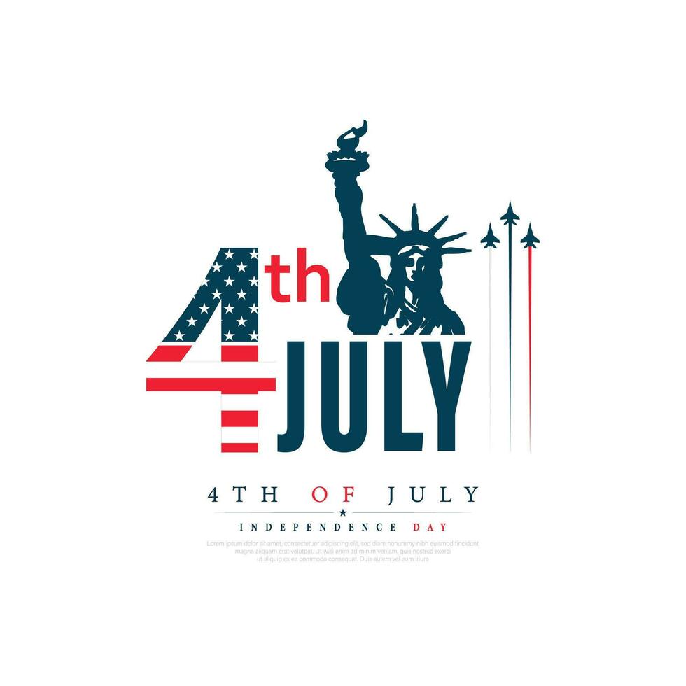 USA 4th of July, Independence Day USA, Vector illustration