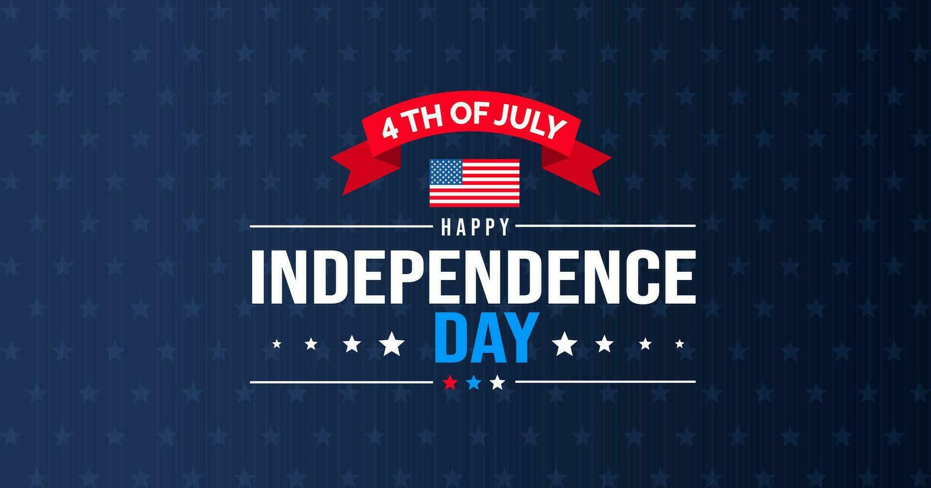 4th of July United States Independence Day celebration promotion advertising background, poster, card or banner template with American flag and typography. Independence day USA festive decoration. vector