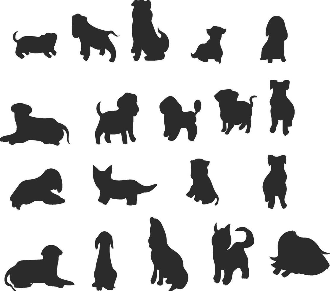 Dog silhouette vector