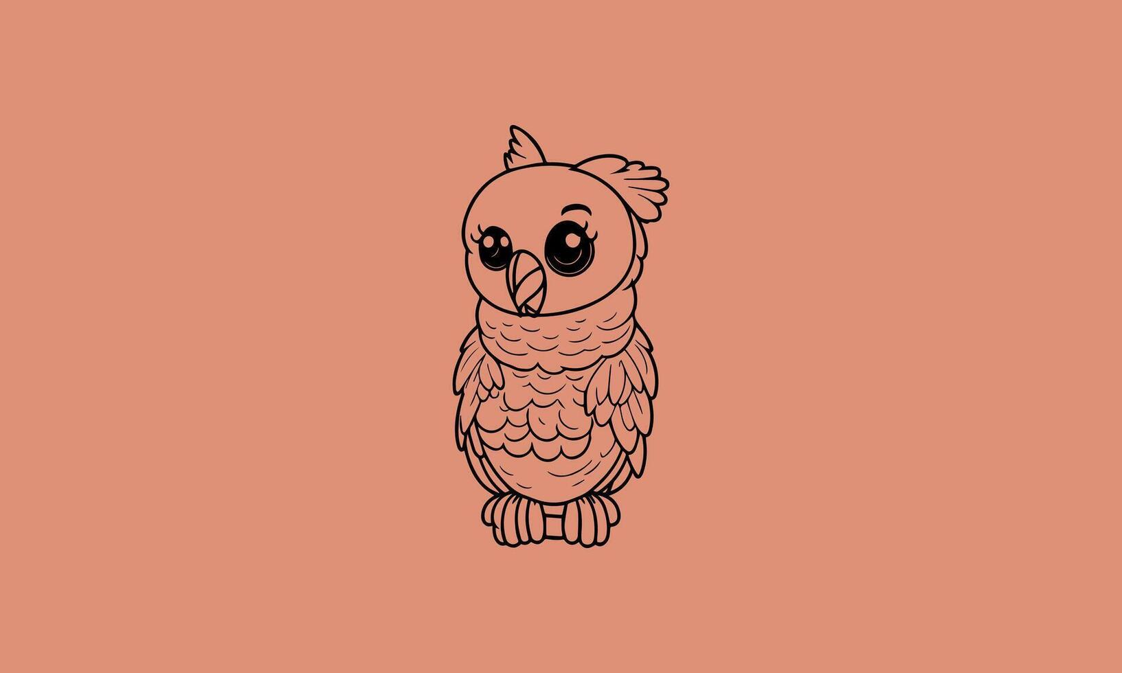happy cute parrot kawaii colouring book design vector