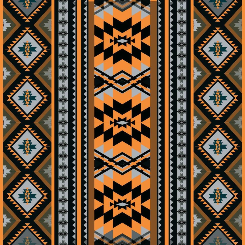 el geométrico étnico modelo de tradicional estilo. navajo, America indio patrones. diseño para fondo, fondo de pantalla, ropa, envase, batik, tela, y huellas dactilares. vector ilustración.