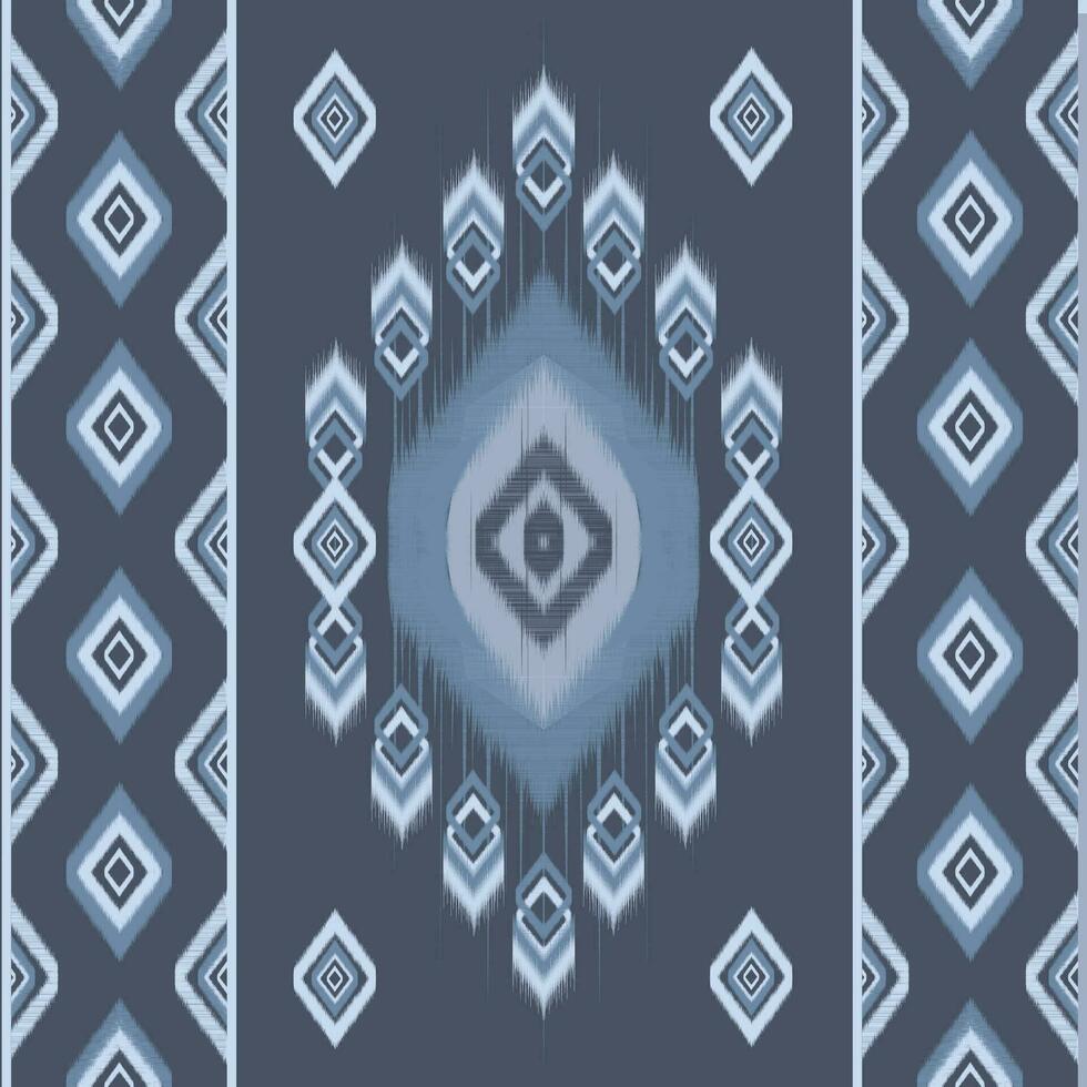 Ikat paisley. Eethnic pattern oriental African American Indonesia, Asia, Aztec motif textile and bohemian.design for background, wallpaper,carpet print, fabric, batik .vector ikat pattern. vector