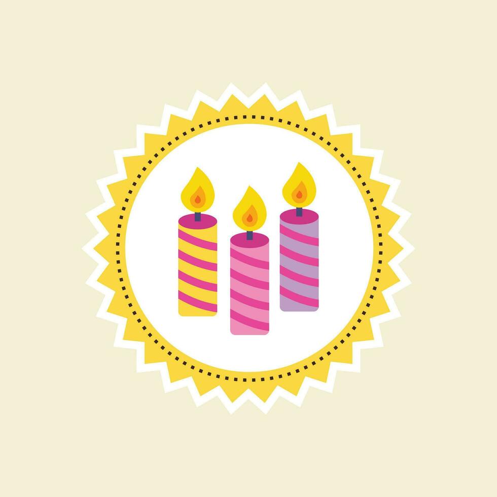 candles, colorful candles, birhday, sticker vector