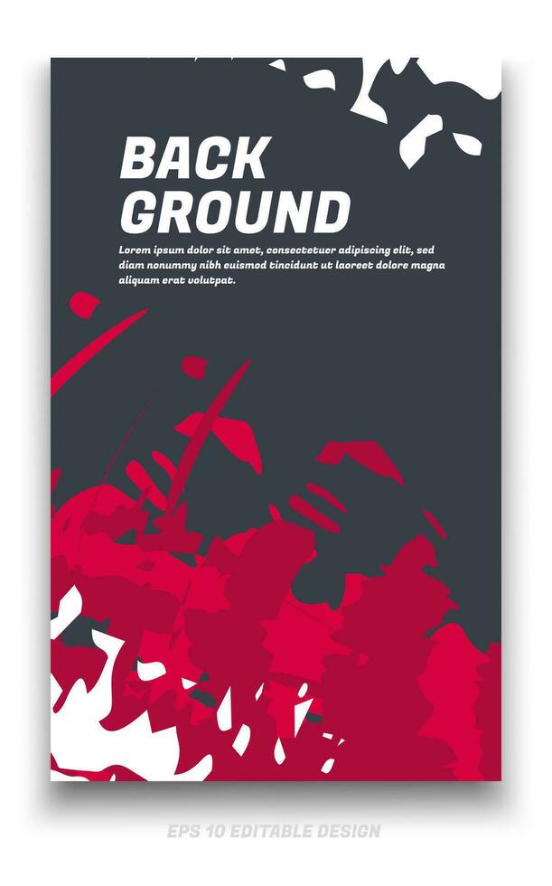 Abstract grunge background cover design with brush strokes concept. Design element for posters, magazines, book covers, brochure template, flyer, presentation. vector