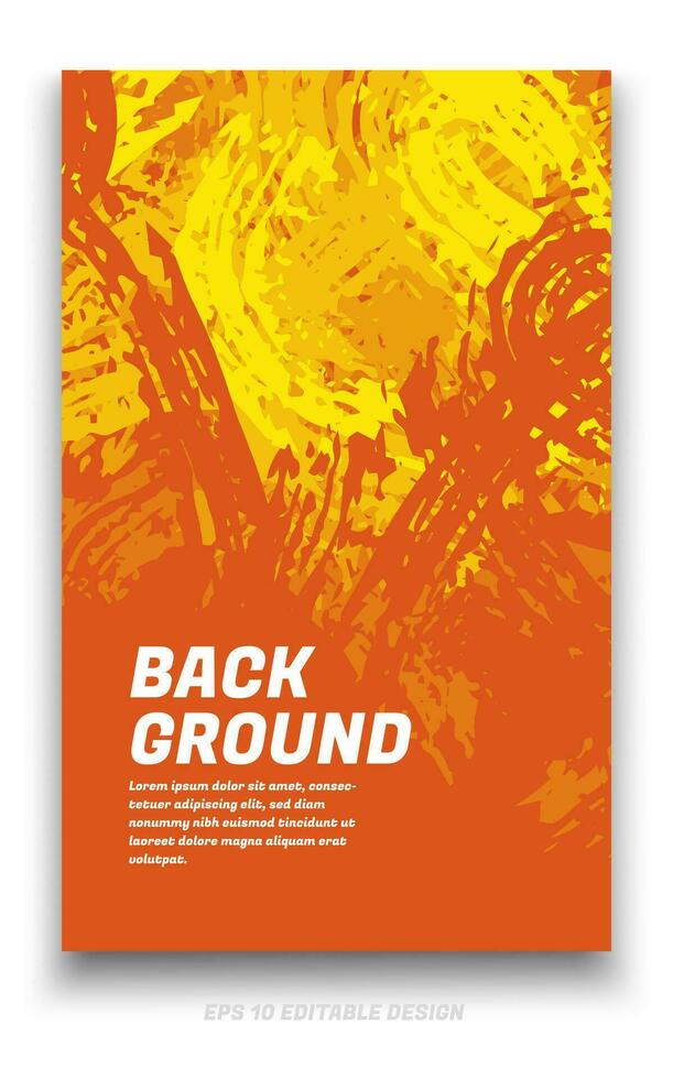 Abstract grunge background cover design with brush strokes concept. Design element for posters, magazines, book covers, brochure template, flyer, presentation. vector