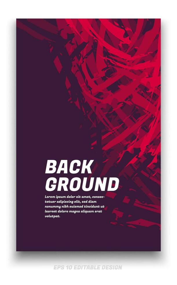 Abstract grunge background cover design with brush strokes concept. Design element for posters, magazines, book covers, brochure template, flyer, presentation. vector