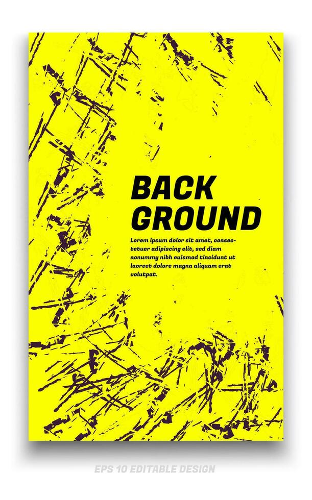 Abstract grunge background cover design with brush strokes concept. Design element for posters, magazines, book covers, brochure template, flyer, presentation. vector