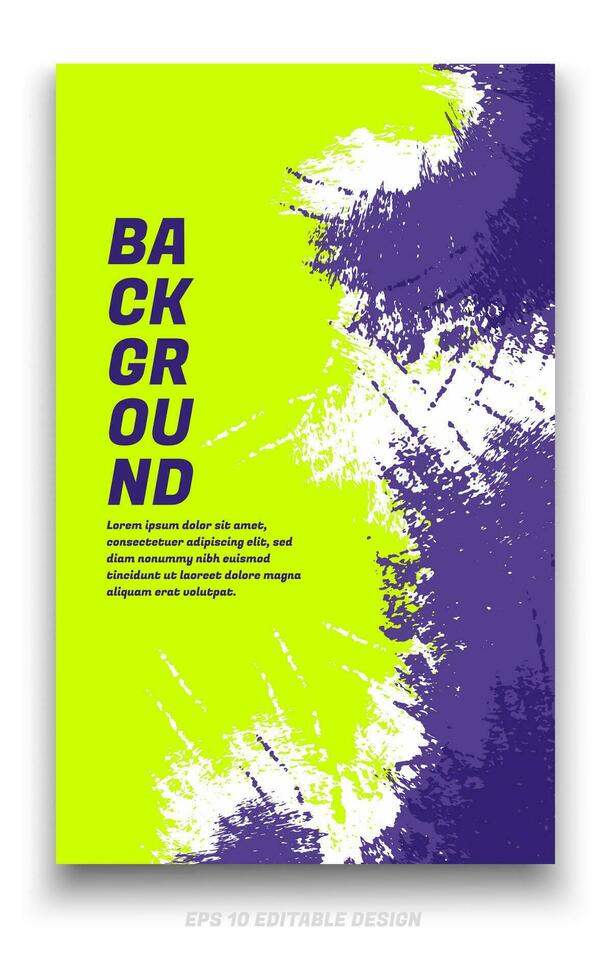 Abstract grunge background cover design with brush strokes concept. Design element for posters, magazines, book covers, brochure template, flyer, presentation. vector