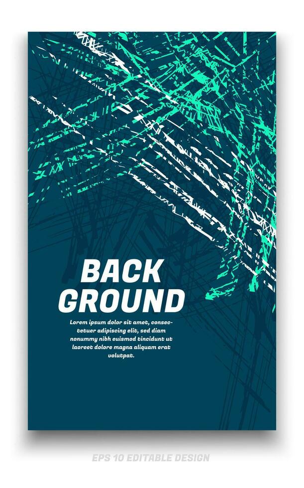 Abstract grunge background cover design with brush strokes concept. Design element for posters, magazines, book covers, brochure template, flyer, presentation. vector