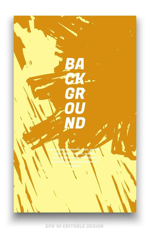 Abstract grunge background cover design with brush strokes concept. Design element for posters, magazines, book covers, brochure template, flyer, presentation. vector