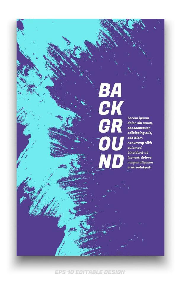 Abstract grunge background cover design with brush strokes concept. Design element for posters, magazines, book covers, brochure template, flyer, presentation. vector