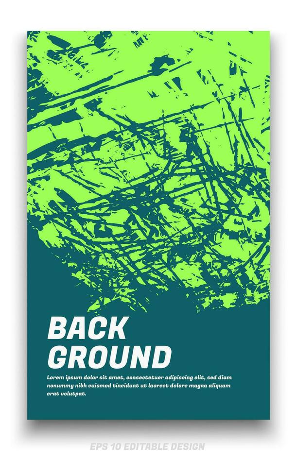 Abstract grunge background cover design with brush strokes concept. Design element for posters, magazines, book covers, brochure template, flyer, presentation. vector