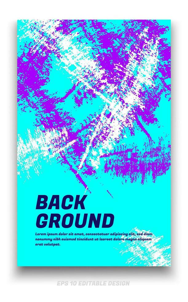 Abstract grunge background cover design with brush strokes concept. Design element for posters, magazines, book covers, brochure template, flyer, presentation. vector