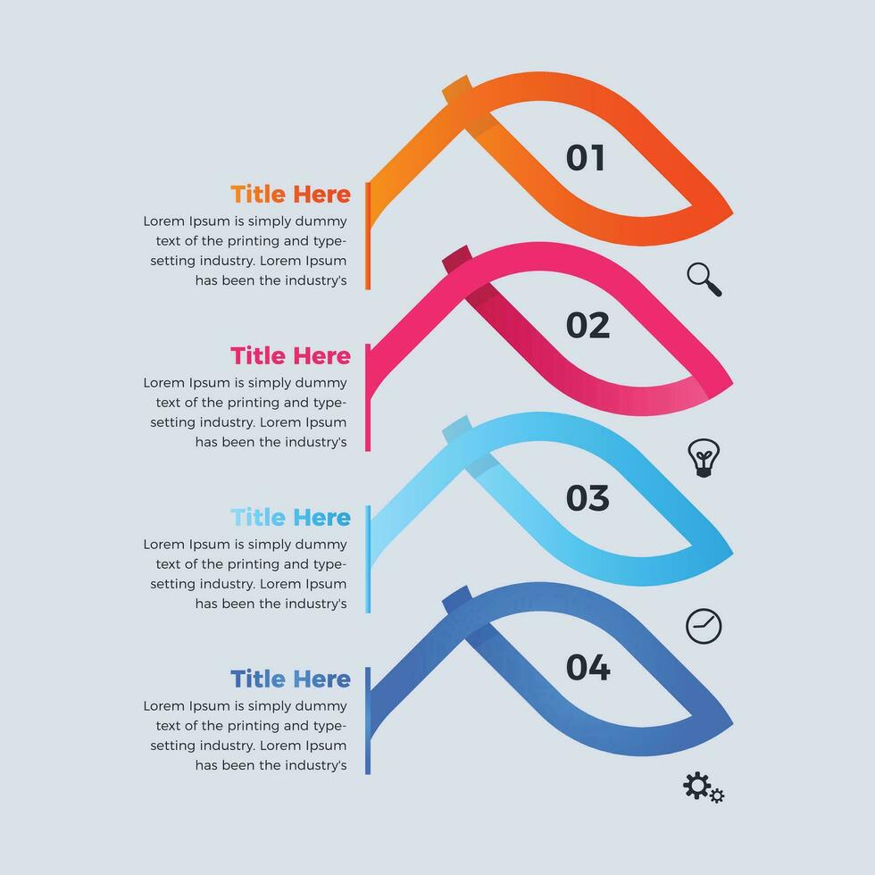 4 business infographics design. vector of templates for modern vector graph, diagram and presentations. Business concept with options, steps, parts or processes infographic  template